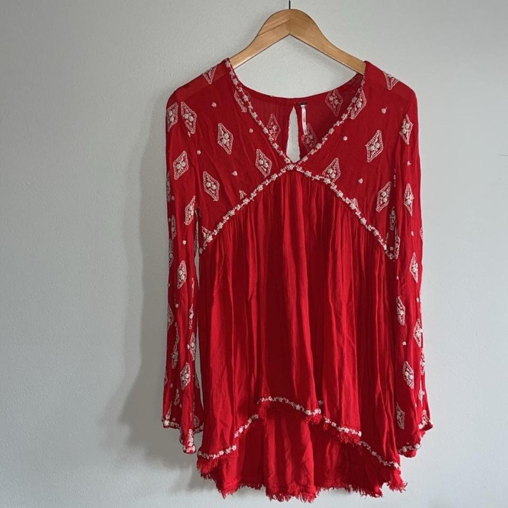 Free People Diamond Embroidered Tunic
